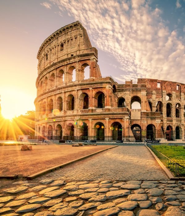 Colosseum,In,Rome,At,Sunrise,,Italy,,Europe.