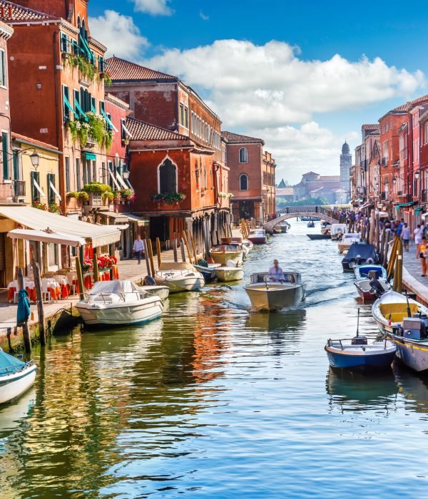 Island,Murano,In,Venice,Italy.,View,On,Canal,With,Boat